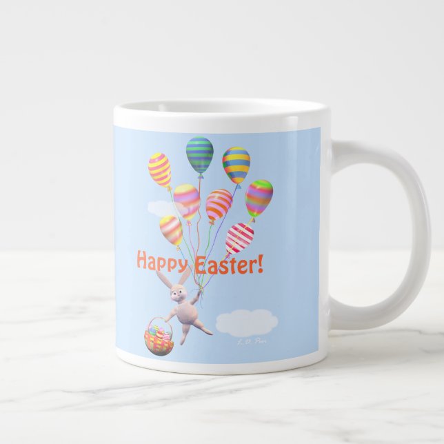 Grande Tasse Joyeux lapin et ballons de Pâques (Droite)