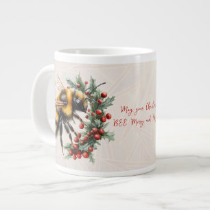 Grande Tasse Joyeux Noël, Abeille joyeuse et lumineuse