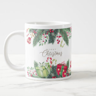 Grande Tasse Joyeux Noël Design de Fête de Fin d'Année