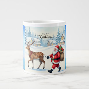 Grande Tasse Joyeux Noël, Père Noël et cadeau d'amour