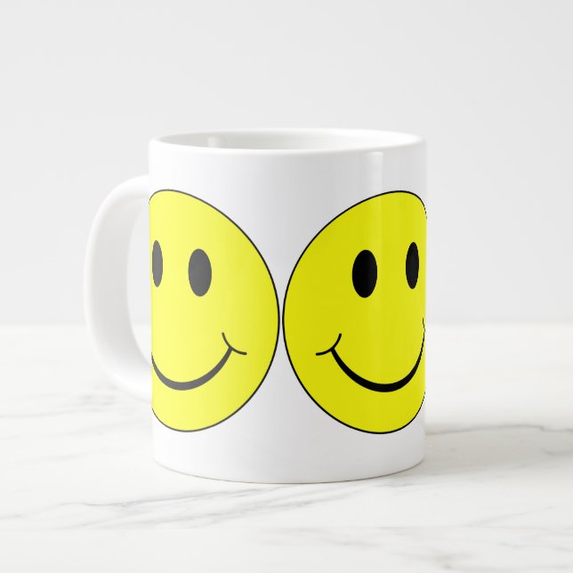 Grande Tasse Joyeux visages jaunes (Devant gauche)