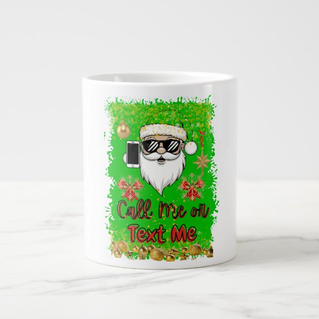 Grande Tasse Jumbo Funny Père Noël Mug (Devant)