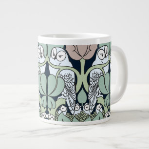 Grande Tasse Jumbo Mug, Motif de nid d'hibou de l'Art nouveau d