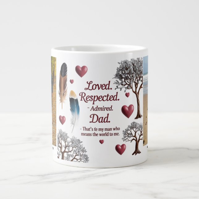 Grande Tasse Jumbo Mug personnalisée pour papa (Devant)