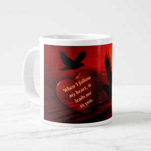 Grande Tasse Jumbo Mug Romantique Avec Suivre Votre Citation Co