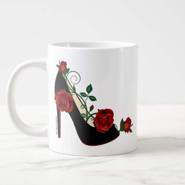 Grande Tasse Jumbo Mug - Rose de Stiletto (Gauche)