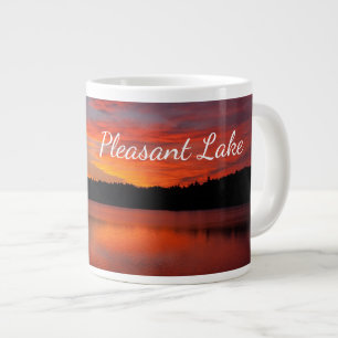Grande Tasse Jumbo Pleasant Lake Sunset Photo Mug