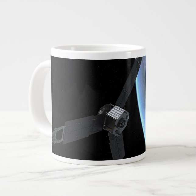 Grande Tasse Juno Spacecraft Pendant Son Vol Sur Terre (Devant gauche)