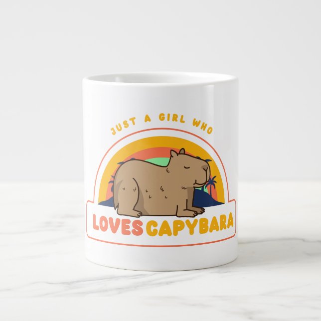 Grande Tasse Juste une fille qui aime les Capybaras (Devant)