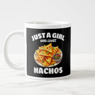 Grande Tasse Juste une fille qui aime les nachos drôle amateur 