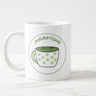 Grande Tasse Kawaii Matcha souriant