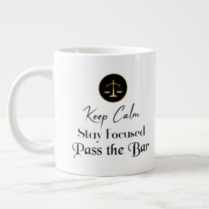 Grande Tasse Keep calm. Restez Concentrés. Passez L'Examen Bar.