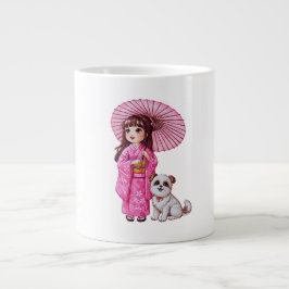 Grande Tasse Kimono Cutie & Puppy Mug