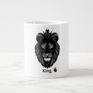 Grande Tasse King Lion Black Art Coffee Mug
