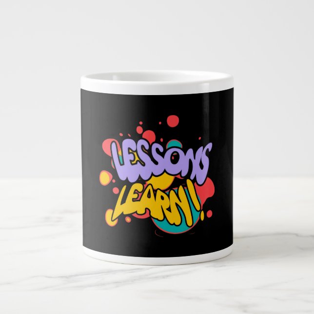 GRANDE TASSE KITCHEN PAINT SPLASH LESSONS LEARN MUG (Devant)