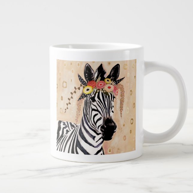 Grande Tasse Klimt Zebra | Couronne De Fleurs (Droite)