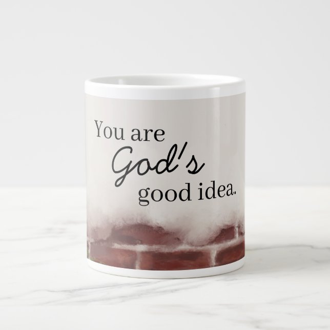 Grande Tasse La bonne idée de Dieu Spécialité Mug (Devant)