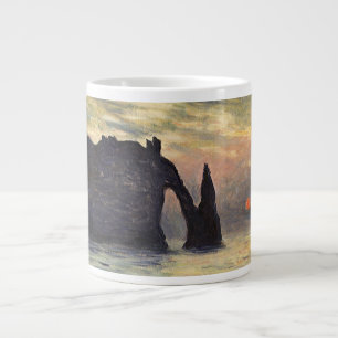 Grande Tasse La Falaise d'Etretat, soleil couchant de Claude Mo