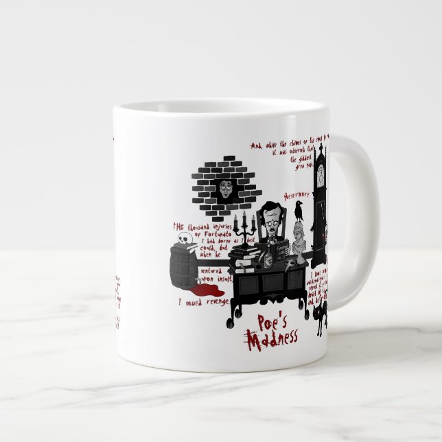 Grande Tasse 'La folie de Poe' (version 2) Mug (Devant droit)