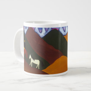 Grande Tasse La lune et le puma indiquant au revoir au