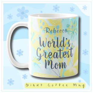 Grande Tasse La mère la plus grande du monde Mixte Média Floral