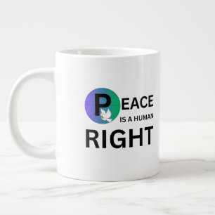 Grande Tasse La paix est un droit humain Symbole de colombe e
