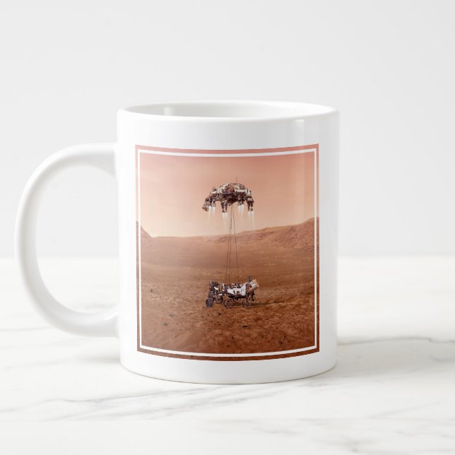 Grande Tasse La Persévérance Arrive En Toute Sécurité Sur Mars. (Gauche)