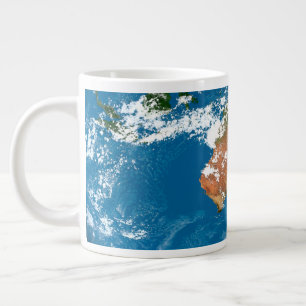 Grande Tasse La Planète Terre Montre Des Nuages Sur L'Australie