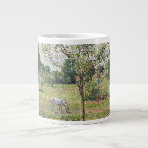 Grande Tasse La Prairie au cheval gris, Eragny, Peinture à l'hu