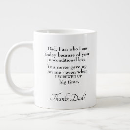 Grande Tasse La typographie meilleur papa dans le monde l'amour