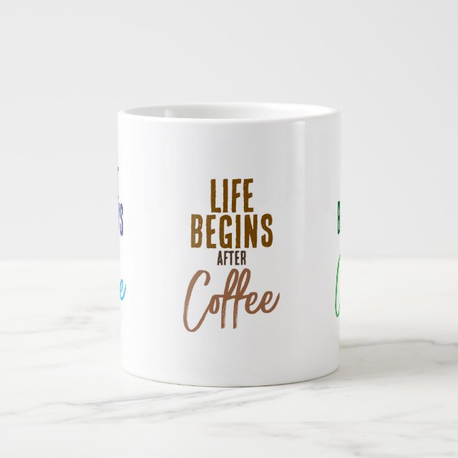 Grande Tasse La vie commence après (Devant)