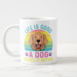 Grande Tasse La Vie Est Bonne Un Chien Le Rend Meilleur