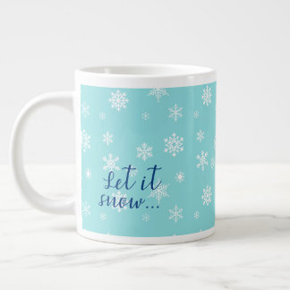 Grande Tasse Laissez tomber la neige... Beau motif de flocon de