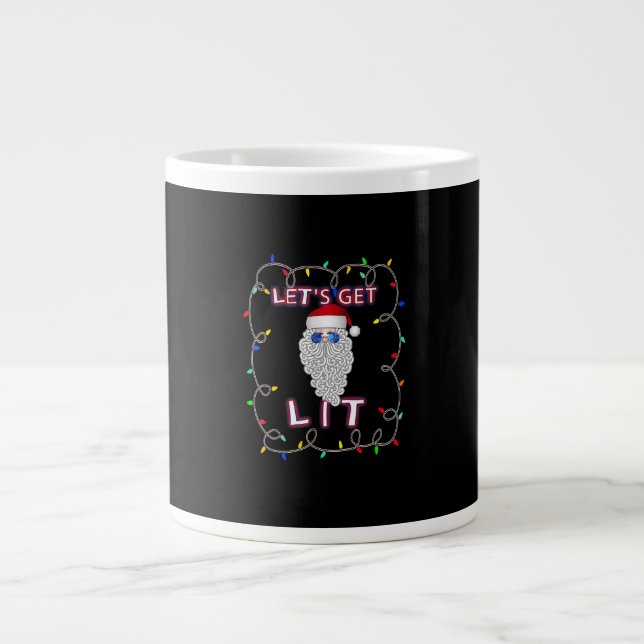 Grande Tasse Laissons-nous tomber un verre de Noël amusant (Devant)