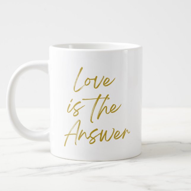 Grande Tasse L'amour est la réponse 20 oz Jumbo Mug (Gauche)