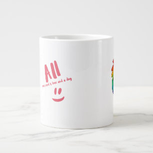 Grande Tasse L'amour et une Mug de Chien