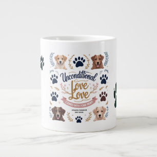 Grande Tasse L'amour inconditionnel vient avec quatre pattes