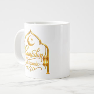 Grande Tasse Lanterne à Arche Dorée Ramadan Moubarak