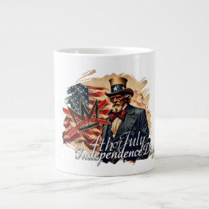 Grande Tasse L'art de la fête de l'indépendance de l'oncle Sam 