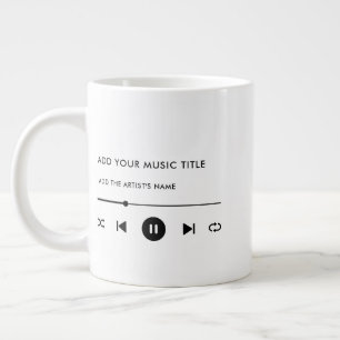 Grande Tasse L'art mural personnalisé de Music Lover