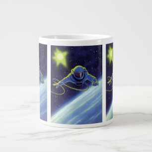 Grande Tasse L'astronaute de science-fiction vintage sur une ma
