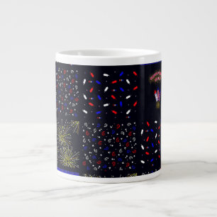 Grande Tasse Le 4 juillet Patchwork Motif - le 4 juillet