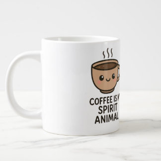 Grande Tasse Le café est mon esprit animal drôle Mug