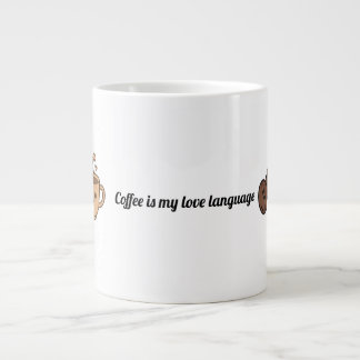 Grande Tasse Le café est mon langage de l'amour