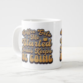 Grande Tasse Le Café Me Fait Commencer