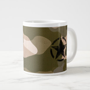 Grande Tasse Le Crayon des étoiles Vintage au Camouflage