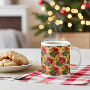 Grande Tasse Le joyeux Père Noël grimpe à l'arbre de Noël