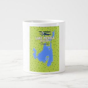 Grande Tasse le lac Pichola, Inde carte de l'affiche de voyage.