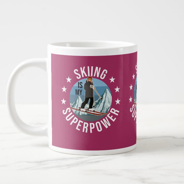 Grande Tasse Le Ski Est Ma Superpuissance (Gauche)