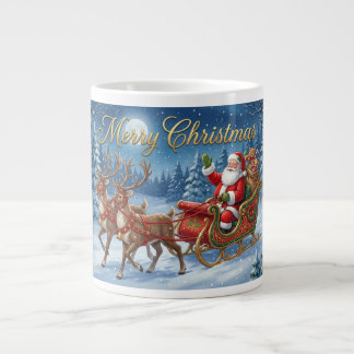 Grande Tasse Le voyage en traîneau enneigé du Père Noël